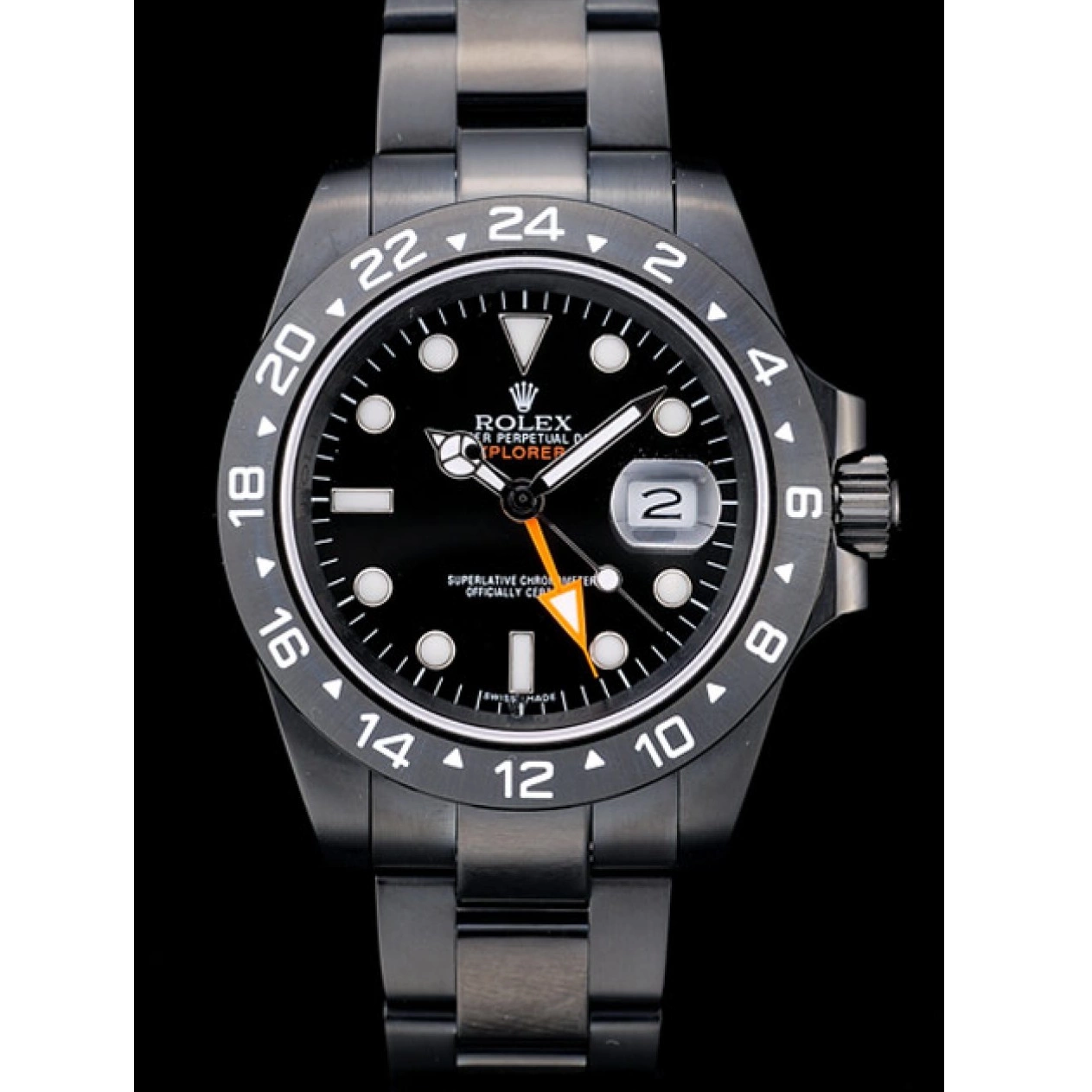 Aaa replica Rolex Ceramic Bezel Black Watch Explorer 2385 Black Dial 0618